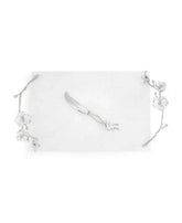 Silver Orchid Cheeseboard with Knife