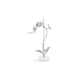Silver Orchid Stem Sculpture Small