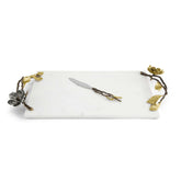 Vintage Bloom Cheese Board W/ Knife