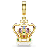Minions Crown charm Mixed cuts, Multicolored, Gold-tone plated