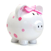 Pink Multi-Dot Piggy Bank