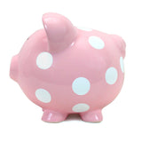 Polka Dot Piggy Bank Pink