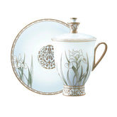 Iris Coffee Cup With Cover & Saucer