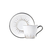 Chain Tiara Topaz Espresso Cup & Saucer, Platinum
