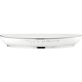 Diana Black 16" Deep Oval Platter, Platinum