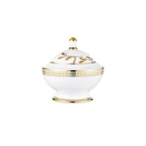 Golden Leaves Sugar Bowl Gold