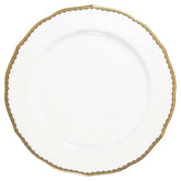 Antique Gold Round Platter / Charger Plate