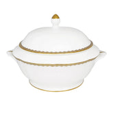 Antique Gold Covered Vegetable Bowl / Soup Tureen, Gold