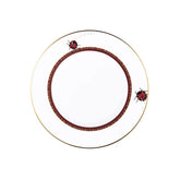 My Ladybug Salad / Dessert Plate Gold-Burgundy
