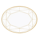 Gem Cut Gold Oval Platter