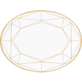 Gem Cut Gold Oval Platter