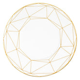 Gem Cut Gold Round Serving Platter
