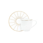 Gem Cut Gold Espresso Cup Saucer