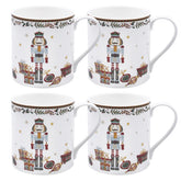 Nutcracker Mug (Set of 4) Gold Rim