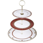 Nutcracker 3-Tier Cake Stand Gold Rim