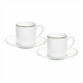 Alligator White Espresso Cup & Saucer, Set of 2