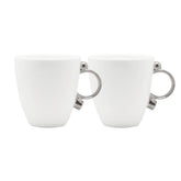 Geometrica Silver Mug, set of 2