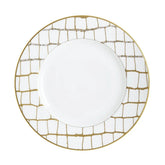 Alligator Gold Dinner Plate with Crystal