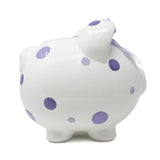 Purple Multi Dot Piggy Bank
