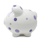 Purple Multi Dot Piggy Bank