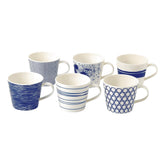 Pacific Blue Blue Mugs (set Of 6)