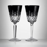 Lismore Black Medium Goblet 11.5 Oz Pair
