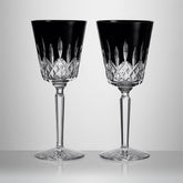 Lismore Black Large Goblet 14 Oz Pair
