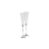 With Love Silver Toasting Flutes, Pair