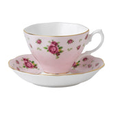 Royal Albert New Country Roses Pink Vintage Teacup & Saucer