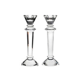 Classic Round Crystal Tapered Candle Holder Set