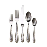 Florence Mirrored Hammered 18/10 Stainless Steel 20 Piece Flatware set
