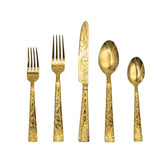 Parisian Garden Gold 18/10 Stainless Steel 20 Piece Flatware Set