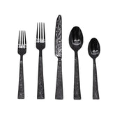 Parisian Garden Black 18/10 Stainless Steel 20 Piece Flatware Set