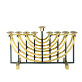 Suspension Black & Gold Menorah