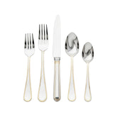 Ascot Mirrored Accented Gold 18/10 Stainless Steel 20 Piece Flatware Set