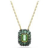 Sublima pendant Octagon cut, Green, 18K gold plated