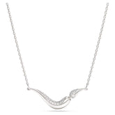 Classica necklace Round cut, White, Sterling silver