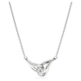 Classica pendant Round cut, Interlocking, White, Sterling silver