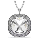 Una Angelic pendant and brooch Cushion cut, White, Mixed Plating