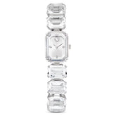 Watch Octagon cut bracelet, White, Stainless steel