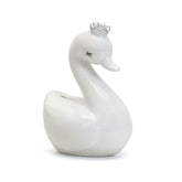 White Swan With Silver Crown Bank