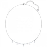 Louison Clear Crystal Charm Necklace, Rhodium Plated - LAST IN STOCK