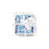 Le Cadeaux Santorini Patterned Paper Cocktail Napkins In Acrylic Holder Gift Set (Set Of 30) - 20% OFF
