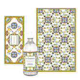 Fresh Fig & Olive Fragranced Liquid Hand Wash in Glass Bottle with Coordinating Tea Towel in Decorative Gift Box