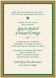 Christmas Tree Die-Cut Personalized Invitations (Set of 50)