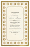 Gold Snowflake Frame Personalized Invitations (Set of 50)