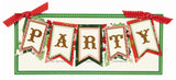 Christmas Twinkle Party Banner Die-Cut Personalized Invitations (Set of 50)