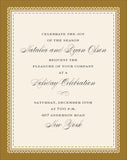 Golden Snowflake Die-Cut Personalized Invitations