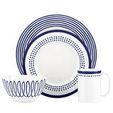 Charlotte Street East 4-Piece Place Setting, Navy