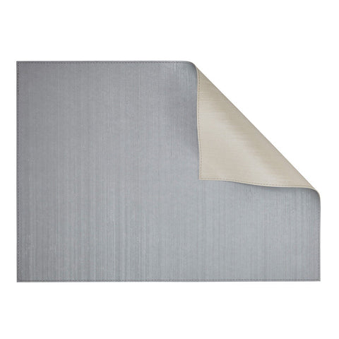 Silk Silver/Ivory Rectangular Placemat-Double sided